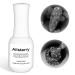 Allstarry Reflective Glitter Gel Nail Polish 15ml Shimmer Sparkle Diamond Glitter Gel Polish UV LED Curing Soak Off Home DIY Nail Salon Manicure for Nail Art Disco Party Nightclub Wedding - Silver