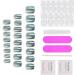 Short Holographic Blue False Nails - 24PC Press On Nails with Glue Stickers | Elegant Touch for Women - Perfect for Party or Daily Wear (JP1314) - Buy Online on SooperMarket.com