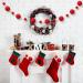 Syhood 30 Pcs Yarn Pom Poms Set - 20 x 1 Inch, 10 x 1.5 Inches Red Pompom Balls for Christmas Crafts and Xmas Party Decor - Buy Online on SooperMarket.com