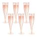 MR.FOAM Disposable Champagne Flutes,6PC Rose Gold Glitter Plastic Champagne Glasses for Parties Plastic Champagne Flutes Cups Plastic Toasting Glasses,Mimosa,Wedding and Shower Party Supplies 6.5 OZ Rose gold powder