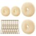 URAQT Hair Donut Bun Maker Set 4 Pcs Ring Style Donut Bun Shaper with 30 Hair Pins Blonde Chignon Doughnut Bun Hair Accessories for Girls Kids Women DIY Chignon Hair Styles Beige-2 Sizes