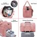 Suruid Travel Duffel Bag with Shoes Compartment - Pink Gym Bag for Men and Women - Buy Online on SooperMarket.com