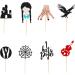 Arthsdite 24Pcs Horror Wednesday Addams Cupcake Toppers Thing Hand Black Eagle I Hate People Cobweb Castle Girl Addams Family Cupcake Picks for Fantasy Wednesday Birthday Party Cake Decorations - Buy Online on SooperMarket.com