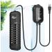 AQQA aquarium heating 100-500W adjustable temperature of digital aquarium heating rod with LED display and external temperature controller diving songs suitable for bed turtles (200W) 200W (for 170-300l))