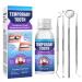 QQCherry Tooth Repair Kit, Temporary Teeth Replacement Fixing The Missing and Broken Replacements,with Mouth Mirror, Tartar Scraper, Dental Probe,Regain Confidence Smile Blue