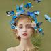 Bohue Butterfly Headbands Antenna Headband Butterfly Hairband Butterfly Fascinator Hat Hair Accessories for Woman Girls Kids (Blue) - Buy Online on SooperMarket.com