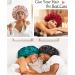 Mikimini X-Large Satin Bonnet for Sleeping - Black+Silver Reversible Double Layer Hair Cap - Soft Stretchy Hair Care Bonnet for Women - Buy Online on SooperMarket.com