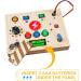 Joyreal Montessori Busy Board | Educational Wooden Toys for Toddlers 2-4 Years | Motor Skills Development - Buy Online on SooperMarket.com