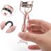 Virtcooy Small Eyelash Curler Small Fish Tail Shape Eye Curler with Comb Teeth - Ergonomic Portable Makeup Supplies Beautiful Eyelash Tools for Girls Women Females Ladies A4 Electroplated Rose Gold With Black Comb Rose Go - Buy Online on SooperMarket.com