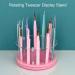 Acrylic Eyelash Tweezers Stand Holder 12 Holes Rotatable Design Organized Storage for Extension Tools (Terrazzo Pattern Color) - Buy Online on SooperMarket.com