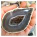 Natural Original Raw Agate Crystal Geode Cutting Hole Feng Shui Decor Stone Specimen Craft Collectibles Stone Collection (Size : 200-250g a Piece)