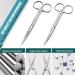 Krisp Beauty Stainless Steel Scissors Set - 2 PCS Nail & Cuticle / Manicure Scissors Kit - Straight & Curved Blades for Beard Mustache Nose Hair Ear Hair Eyebrow & Eyelash Cutting - Buy Online on SooperMarket.com