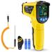 Infrared thermometer Laser Mestek Temperature measuring device with K -probe IR Pyrometer -50 C to 800 C Touch Color LCD alarm function Settable emission degree for kitchen