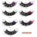 Fluffy Colored False Eyelashes | Voluminous Wispy Russian Strip Lashes in 7 Colors - Faux Mink D Curl - Buy Online on SooperMarket.com