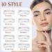 Eyebrow Stamp Stencil Kit with 10 Style Stencils - Waterproof Long Lasting Brow Makeup Definer in Black - Buy Online on SooperMarket.com