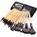Cadrim 24pcs Professional Makeup Brush Set - Natural Hair Synthetic, Wood Handle - Foundation, Powder, Blush, Eyeshadow, Concealers - Yellow - Buy Online on SooperMarket.com