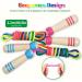 Qetlavee Adjustable Jump Rope for Kids - 2 Pieces 220cm Wooden Handles Perfect Gift for Boys & Girls Ages 6-10 - Blue & Pink - Buy Online on SooperMarket.com