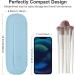 Travel Makeup Brush Holder | Silicone Portable Cosmetic Brushes Organizer with Built-in Cleaner | Upgrade Travel Essentials Case (Sky Blue - Buy Online on SooperMarket.com