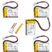 (5 Pack) 3.7v 502030 Battery 3.7v Rechargeable Battery 502030 Compatible for Multiple Device 502030 Replacement Batteries with PH 2.54 & PH 2.0 JST Connector and Tool