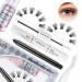 LASHVIEW DIY Eyelash Extension Kit 12 Clusters Volume Lashes Set with Applicator and Bond & Seal Eyelash Extension Remover Eye lifting 3D Effect C curl Lashes Pack 10mm-Criss Cross