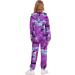 Hopeac Girls 2-Piece Tie Dye Set | Twist Front Top & Sweatpants | Purple, Green, Black | 5-6 Years - Buy Online on SooperMarket.com