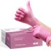 Pink Vinyl Disposable Gloves Medium 50 Pack - Latex Free, Powder Free Medical Exam Gloves - Surgical, Home, Cleaning, and Food Gloves - 3 Mil Thickness Medium (Pack of 50) Pink