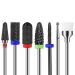 Maquita 7 pieces ceramic nail miller bits of professional nail cutter remove attachments gel acrylic nail skin nail drill for manicure pedicure home use large gift (black ceramic)