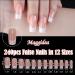Maggidea 240 Pcs Coffin Fake Nails French Tip Nude Color Glossy Full Cover - Ballerina Nail Art for Women | French-Medium Long Square - Buy Online on SooperMarket.com