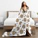 Yyhhaofa Cookies Food Chocolate Chip Biscuits 40"x30" Ultra Soft Micro Fleece Blanket - Anti-Wrinkle Hypoallergenic and Long Lasting Black 40"x30" - Buy Online on SooperMarket.com