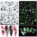 Halloween Nail Art Stickers Glow in The Dark Nail Decals 3D Self-Adhesive Fluorescent Nail Stickers Skull Spider Witch Ghost Pumpkin Bat Snake Nail Design for Women and Girls DIY Acrylic Nail - Buy Online on SooperMarket.com