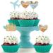36 Pieces Travel Themed Cupcake Toppers Set Airplane Cupcake Toppers Map Heart Cake Toppers for Travel Themed Baby Shower Party Decorations (Blue and Brown) - Buy Online on SooperMarket.com