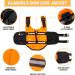 Dog Life Jacket Adjustable Dog Life Jacket Vest Reflective Orange Pet Swimming Jacket Swimwear for Middle and Small Dogs Protection Swimsuit with Rescue Handle High Buoyancy Safety Swimsuit (XS) - Buy Online on SooperMarket.com