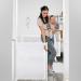 Papablic Retractable Baby Gate, Auto Lock Safety Gate for Baby and Pet, 34" Tall, Extends to 54" Wide, Extra Wide Dog Gate for Indoor Outdoor Stairs Doorways Hallways White 33'' Tall x 54" Wide