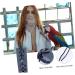 HAPINARY Parrot Arm Cover Bird Training Pad Pet Shoulder Pad Bird Shawl Bird Supplies Cotton 25x11cm Blue - Buy Online on SooperMarket.com