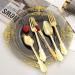 Nervure 175PCS Clear Black & Gold Plastic Plates Set for 25 Guests - Ideal for Parties & Halloween - Buy Online on SooperMarket.com