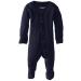 L'Ovedbaby Girls' Organic Baby Snap Footie 0-3 Months Navy