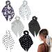 Funlovin Black White Scarf Scrunchie Hair Ribbon Ties with Tails Chiffon Elegant Classic Long Ponytail Scrunchies Scarves Stripped Dot Floral Bandana Scrunchy Accessories for Women Lady (6pcs) Classic Black White 6 pcs