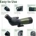 Gosky 20-60x60 HD Spotting Scope with Tripod, Carrying Bag & Phone Adapter - BAK4 45 Angled Spotter Scope for Target Shooting, Hunting & Bird Watching - Buy Online on SooperMarket.com