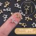 Lusofie 30Pcs 3D Star Rhinestone Nail Charms - Silver & Gold Alloy Star Gems for Nail Designs - DIY Nail Accessories - Buy Online on SooperMarket.com