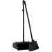 Duo-Pan Plastic Lobby Pan and Duo-Sweep Broom Combo | 36 Overall Length x 11-51/64 Width | Black - Buy Online on SooperMarket.com