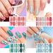 JSRQT 12 Sheets Marble Full Wraps Self Adhesive Nail Stickers 168 Pieces Nail Polish Stickers Set with 2 Nail Files DIY Nail Art Stencil Full Nail Decals Stickers for Women Girls Manicure - Buy Online on SooperMarket.com