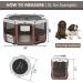 DONORO Portable Dog Playpen - Indoor/Outdoor Pet Play Pen for Small Dog/Cat/Rabbit - Removable Zipper Top and Bottom - Includes Carrying Case - Buy Online on SooperMarket.com