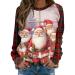Women's Christmas Sweatshirts Cute Snowman Penguin Print O-Neck Raglan Top Shirt Pullover Comfy Warm Xmas Jumper Winter Long Sleeve Tops Loose Tunic Top Sweaters Beige XL