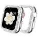 DABAOZA Compatible for Apple Watch 38mm Case Bumper Cover Ultra Series 8 7 6 5 4 3 2 1 SE Bling Women Girls Dressy Diamonds Crystal Bumper Hard PC Shockproof Case for iWatch (Silver 38mm) Silver 38 mm