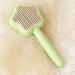 Self-Cleaning Cat Brush with Unlocking Button - Compact Fur Care Brush for Dogs Cats & Rabbits - Efficient Hair Removal in Green - Buy Online on SooperMarket.com