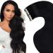 Laavoo invisible tape in extensions real hair black real hair extensions tape seamless 50cm remy tape in real hair extensions skin weft natural 50g 20pcs #1 50cm-20PCs 1.1 #1