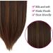 Halo Long Synthetic Hair Extensions Invisible Wire Headband 22 Inch Straight 4.4 Oz - Heat Resistant Fiber - No Clip - Dark Brown Mix Light Auburn - Buy Online on SooperMarket.com