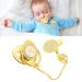 Soft Curved Golden Baby Pacifier | Ergonomic & Safe Pacifier with Clips | 26 Letters | Healthy Bling Design - Buy Online on SooperMarket.com