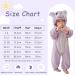 COOKY.D Baby Hooded Rompers | Winter Flannel Jumpsuit Pajamas | Infant 3-6 Months - Buy Online on SooperMarket.com