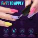 TOMICCA Glow in the Dark Gel Nail Polish Set - Halloween Luminous Fluorescent UV Gel Polish Kit - Pink & White Colors for Nail Art - Buy Online on SooperMarket.com